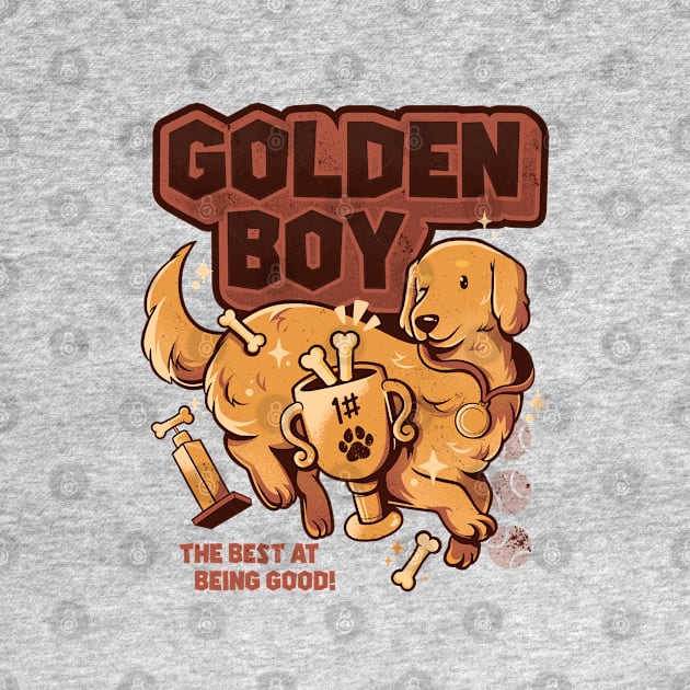 Golden Boy - Cute Golden Retriever Dog Gift by eduely